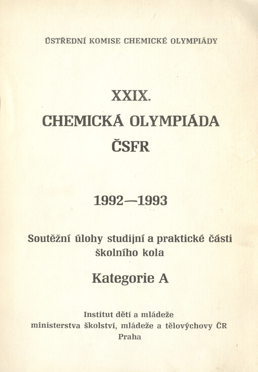Chemická olympiáda ČSFR
