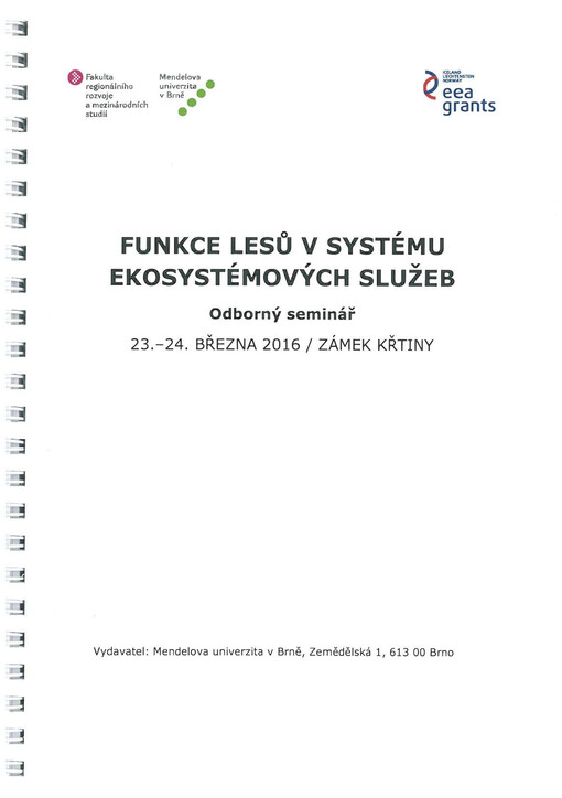Funkce lesů v systému ekosystémových služeb - Odborný seminář