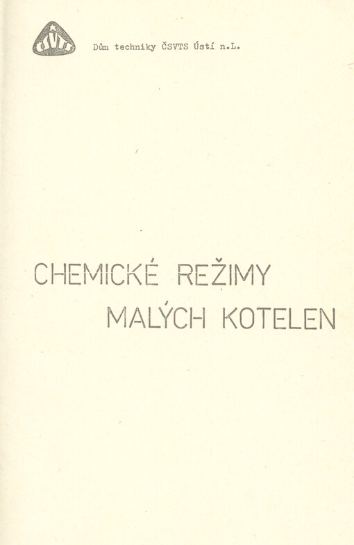 Chemické režimy malých kotelen