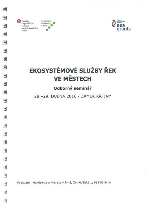 Ekosystémové služby řek ve městech - odborný seminář