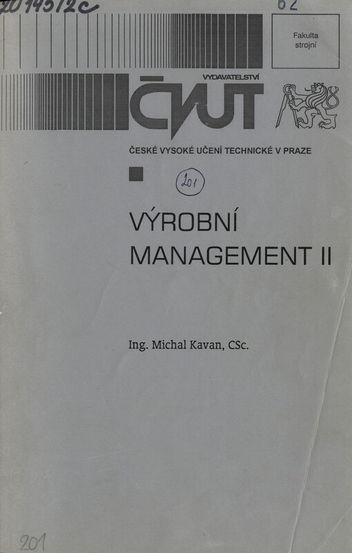 
  Výrobní management II
  