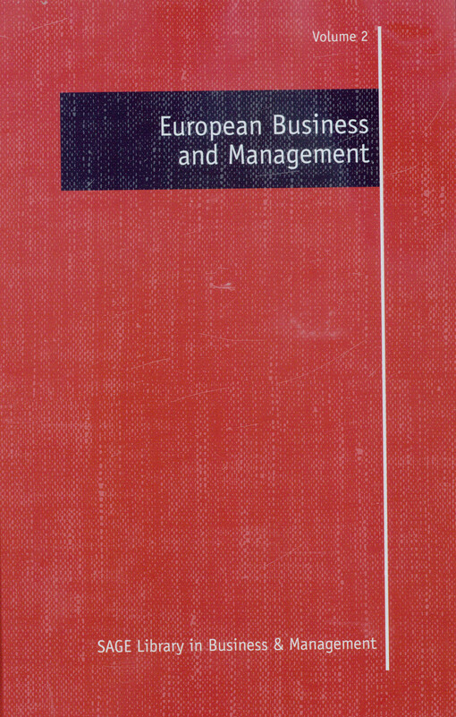European business and management. Volume II, Business ethics and corporate social responsibility