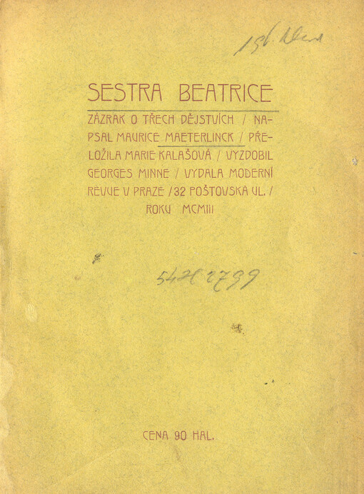 Sestra Beatrice :zázrak o 3 dějstvích