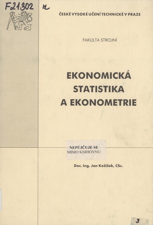 Ekonomická statistika a ekonometrie