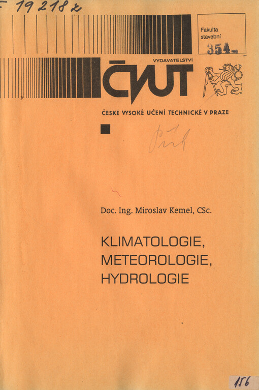 Klimatologie, meteorologie, hydrologie