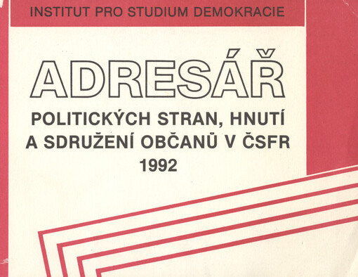 Adresář politických stran, hnutí a sdružení občanů v ČSFR 1992