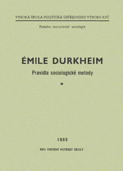 Pravidla sociologické metody