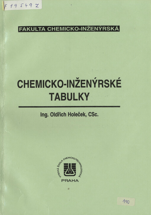 
  Chemicko-inženýrské tabulky
  
