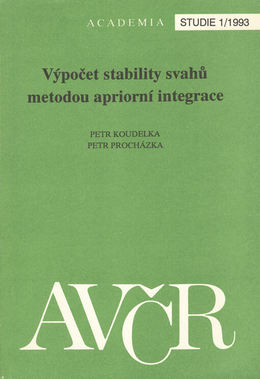 Výpočet stability svahů metodou apriorní integrace