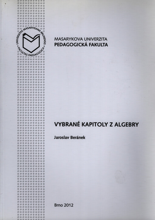 Vybrané kapitoly z algebry