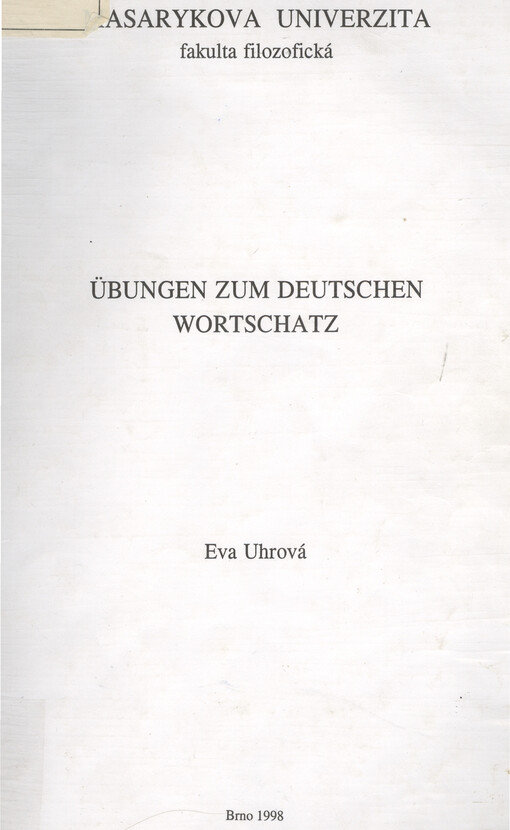 Übungen zum deutschen Wortschatz