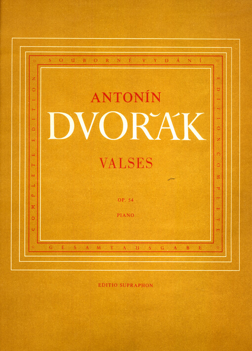 Valčíky op. 54, piano nově revidované kritické vydání podle skladatelova rukopisu = Walzer Op. 54, Piano : neu revidierte kritische Ausgabe nach dem Manuskript des Komponisten =  Waltzes, op. 54, piano : revised critical edition based on the composer's ma