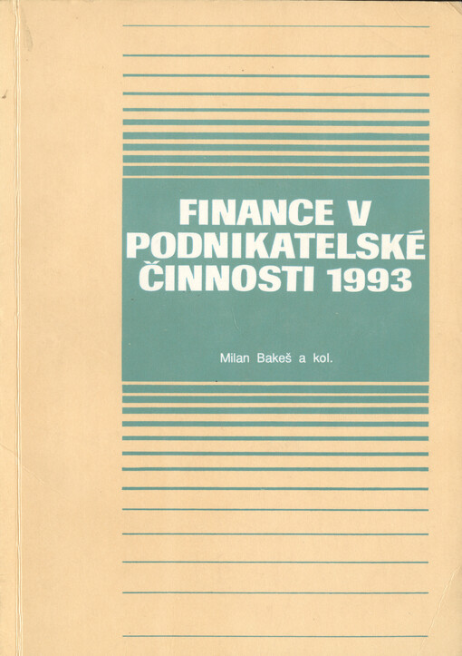 Finance v podnikatelské činnosti 1993