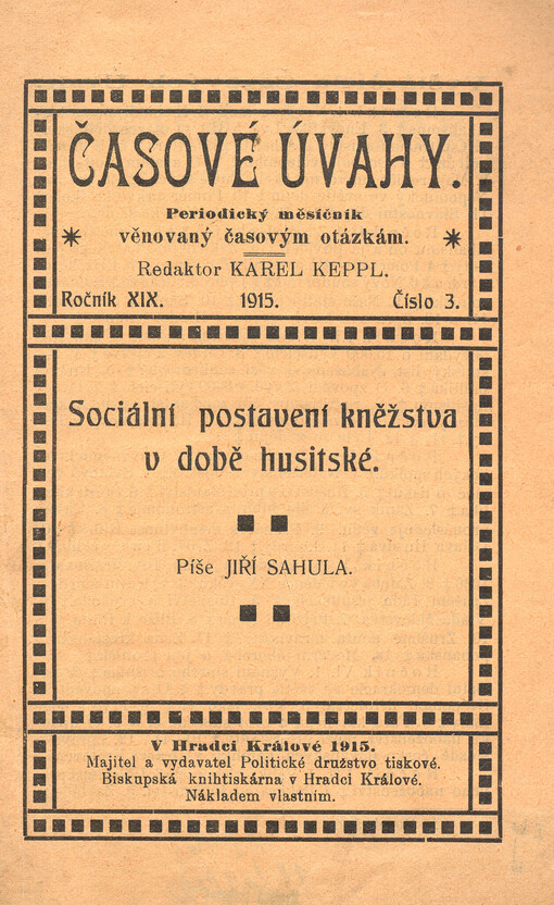Sociální postavení kněžstva v době husitské