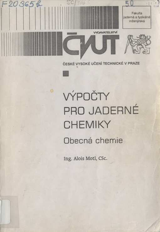 
  Výpočty pro jaderné chemiky
  : Obecná chemie