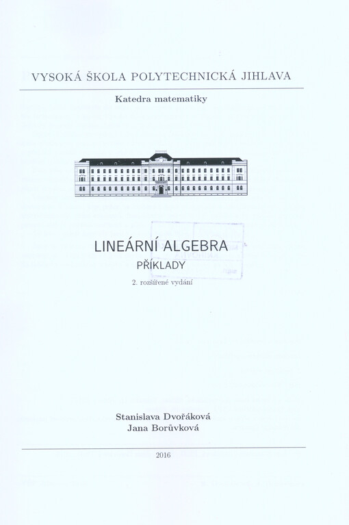 Lineární algebra : příklady