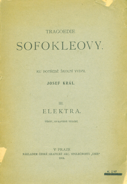 Tragoedie Sofokleovy
