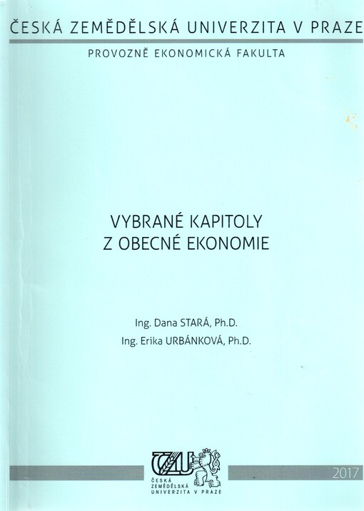 Vybrané kapitoly z obecné ekonomie