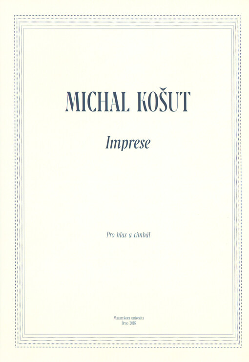 Imprese : pro hlas a cimbál