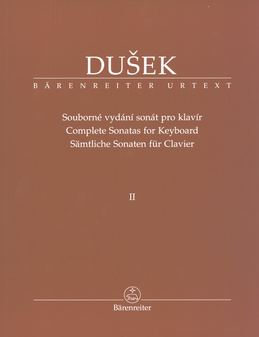 Souborné vydání sonát pro klavír. II = Complete Sonatas for Keyboard. II = Sämtliche Sonaten für Clavier. II : Urtext, II