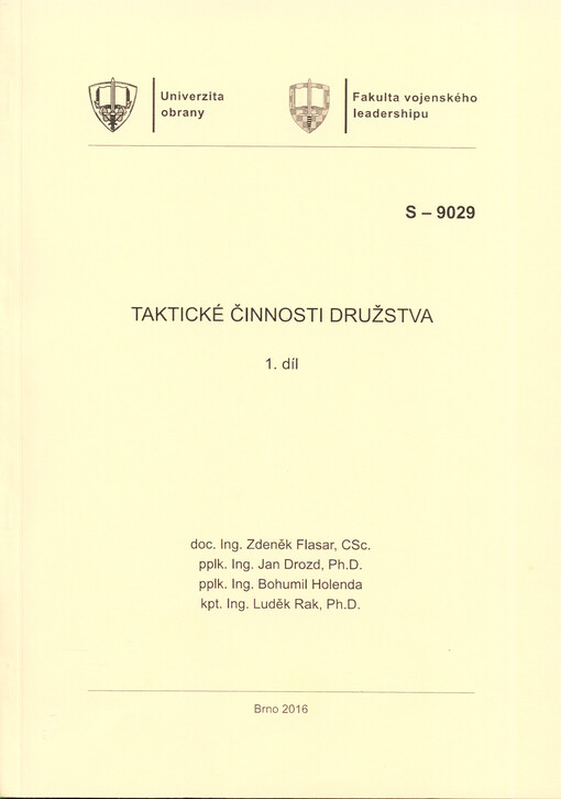 Taktické činnosti družstva : (studijní text)