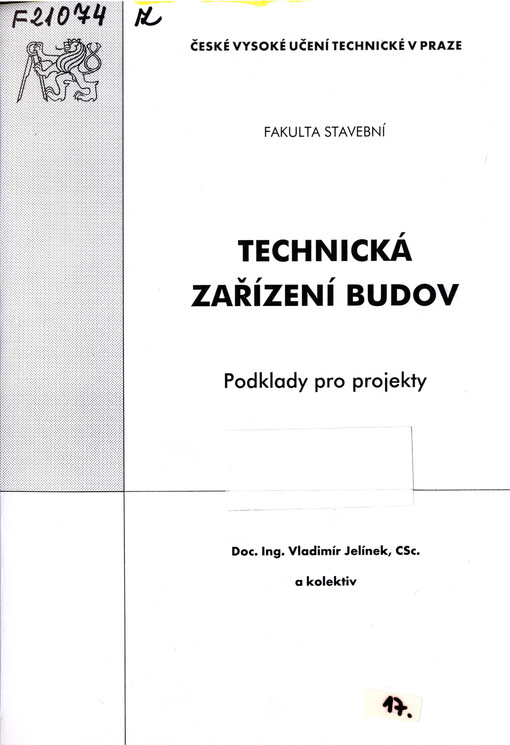 Technická zařízení budov : podklady pro projekty : podklady pro projekty, 2., přeprac. vyd.