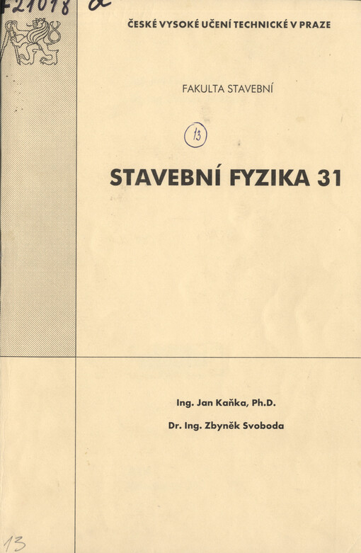Stavební fyzika 31 