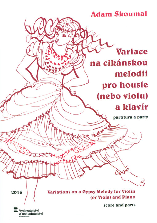 Variace na cikánskou melodii : pro housle (nebo violu) a klavír = Variations on a gypsy melody : for violin (or viola) and piano