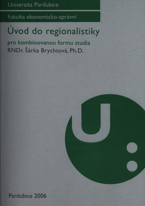 Úvod do regionalistiky: pro kombinovanou formu studia