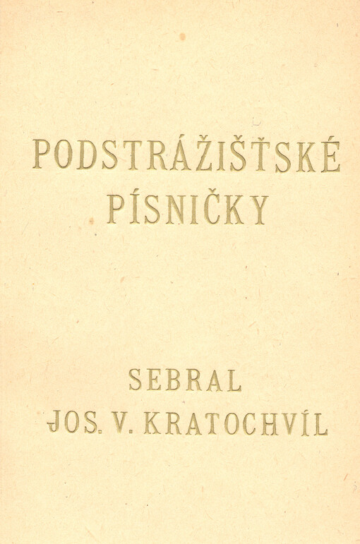 Podstrážišťské písničky