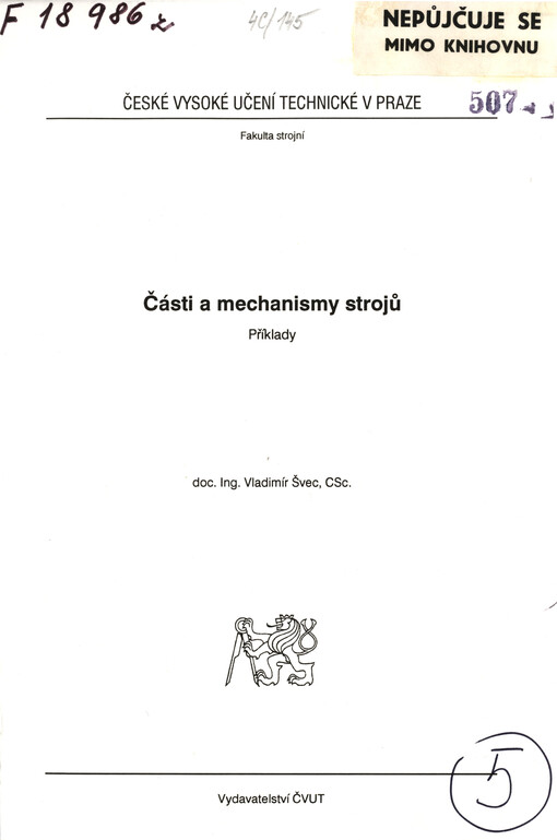 Části a mechanismy strojů :příklady