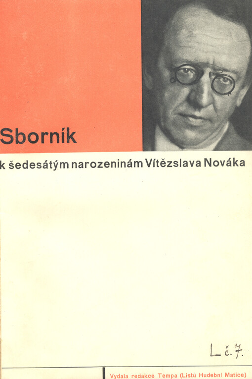 Sborník na počest 60. narozenin Vítězslava Nováka