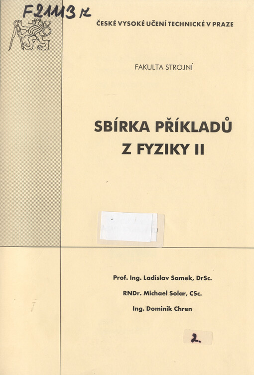 Sbírka příkladů z fyziky II 