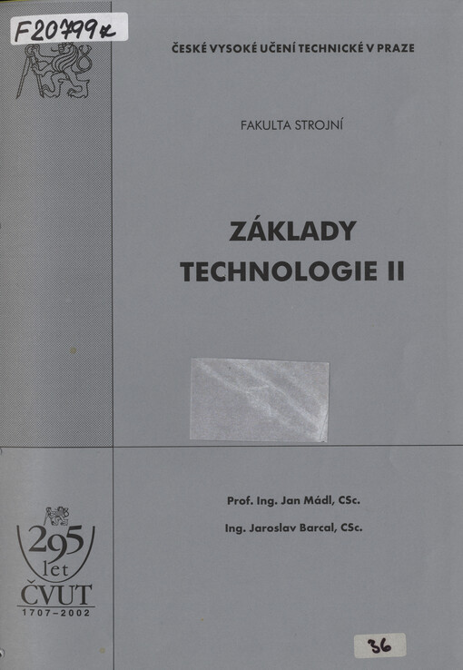 Základy technologie II