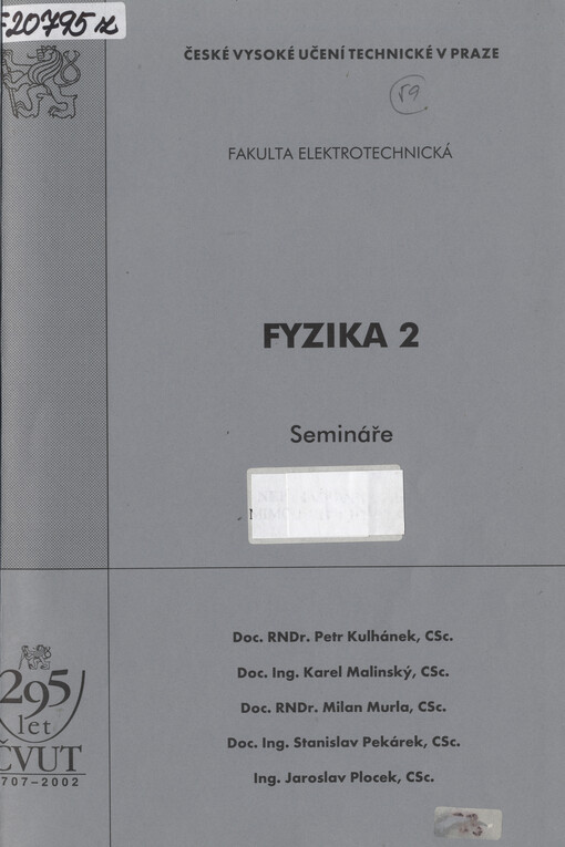 Fyzika 2 : semináře : semináře