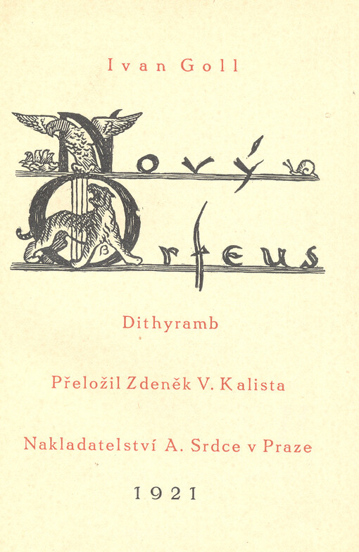 Nový Orfeus :dithyramb