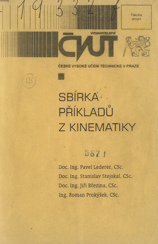 
  Sbírka příkladů z kinematiky
  