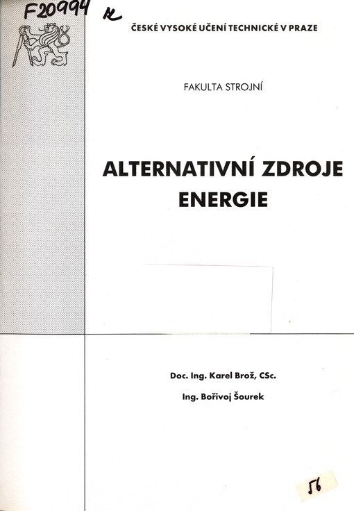 Alternativní zdroje energie