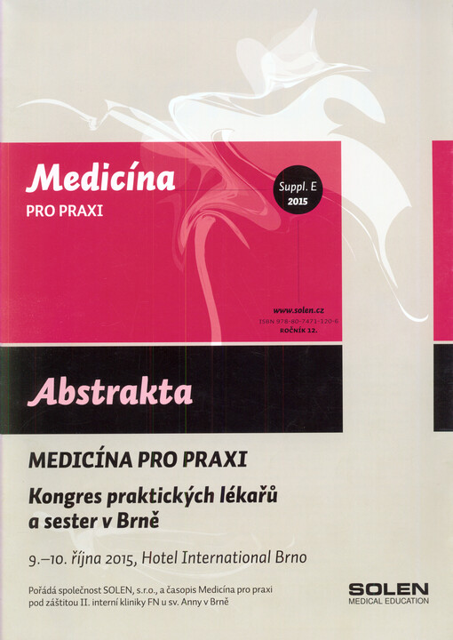 Kongres praktických lékařů a sester v Brně : 9.-10. října 2015, Hotel International Brno : abstrakta