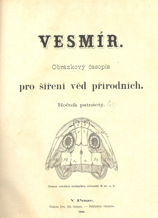 Vesmír : časopis pro šíření vědy přírodní, zeměpisné a národopisné