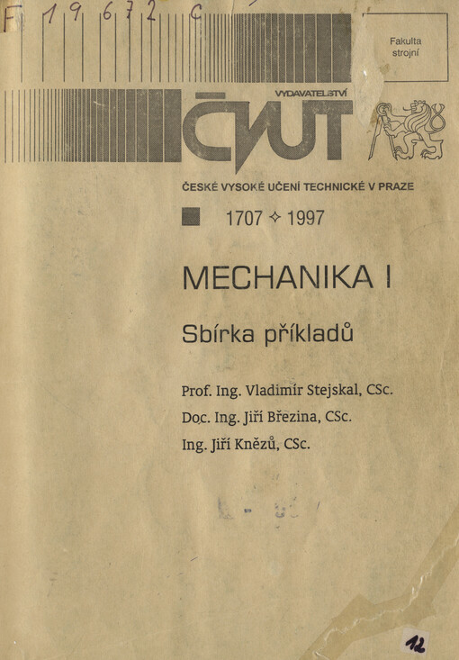
  Mechanika 1
  : Sbírka příkladů