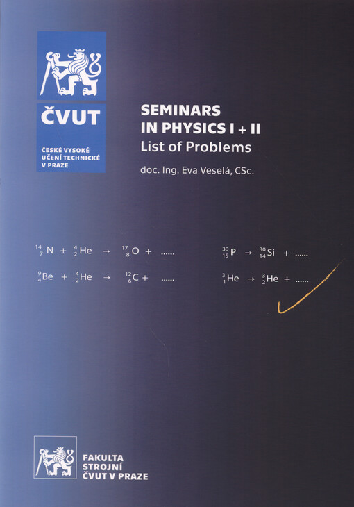 Seminars in physics I + II : list of problems, 2. vydání