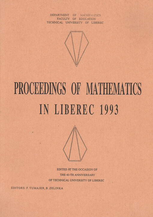 Proceedings of mathematics in Liberec 1993