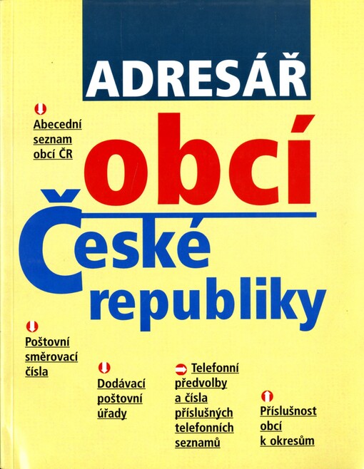 Adresář obcí České republiky : stav k 31.8.1998