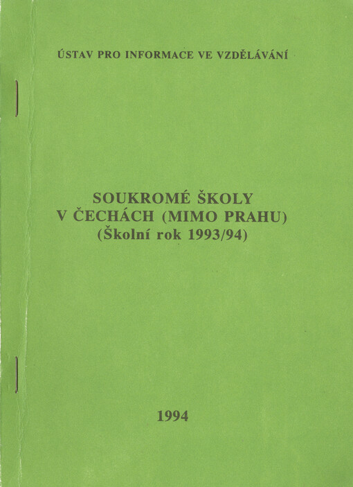 Soukromé školy v Čechách (mimo Prahu): Školní rok 1993/94