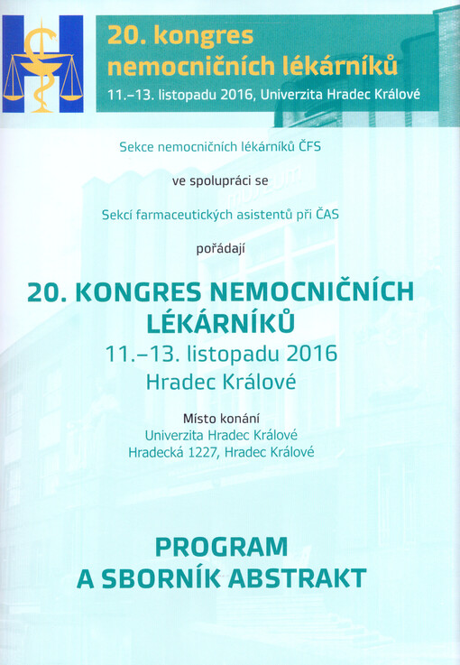 ... kongres nemocničních lékárníků : sborník ...