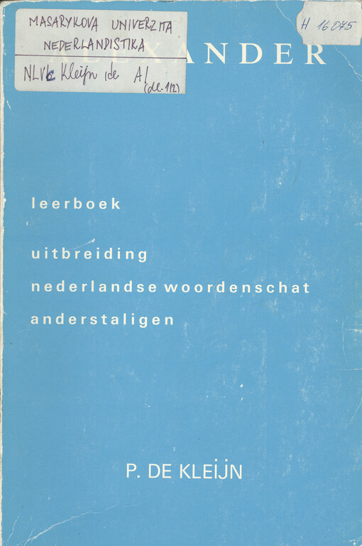 Alexander : leerboek ter uitbreiding van de Nederlandse woordenschat van anderstaligen