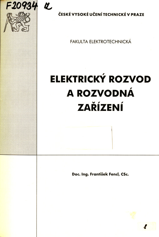 Elektrický rozvod a rozvodná zařízení 
