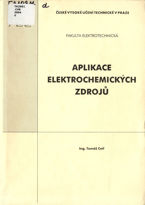 Aplikace elektrochemických zdrojů