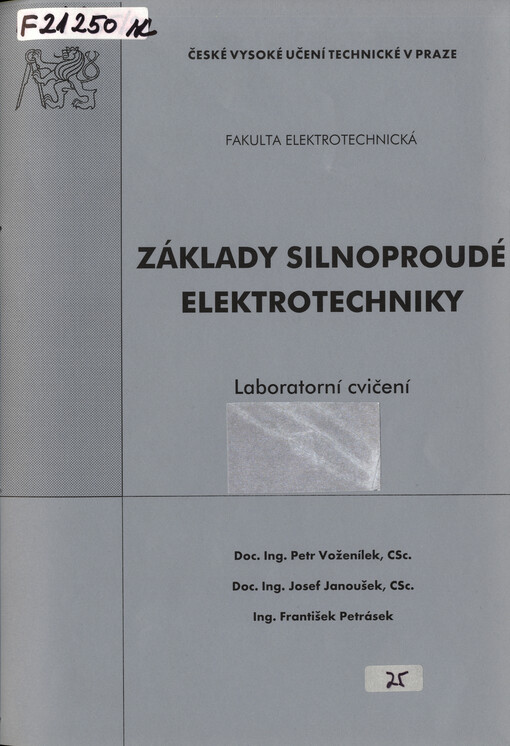 Základy silnoproudé elektroniky: laboratorní cvičení
